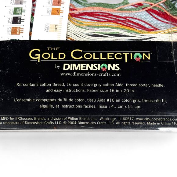 Candy Cane Santa Counted Cross Stitch Kit 12 x 16 Inch Dimensions 8734 Christmas - Picture 3 of 3